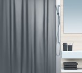 Штора для ванны 180x200см тёмно-серая Spirella TRUE 1015250