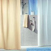Штора для ванны 180x200см текстильная голубая Spirella RICCO 1043813