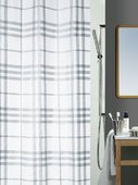 Штора для ванны 180x200см текстильная серебристая Spirella KARO 1013542