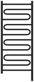 Полотенцесушитель электрический Сунержа Элегия 3.0, 1200x500, МЭМ правый, чёрный матовый 31-5819-1250