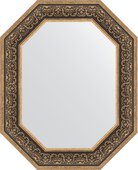 Зеркало Evoform Polygon 640x790 в багетной раме 101мм, вензель серебряный BY 7238