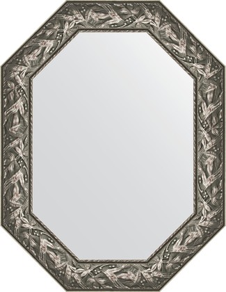 Зеркало Evoform Polygon 680x880 в багетной раме 99мм, византия серебро BY 7227