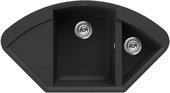 Кухонная мойка с крылом, гранит, чёрный Omoikiri Sakaime 105C-BL 4993123