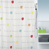 Штора для ванной Spirella Savon De Marseille Canebiere, 180x200см, текстиль, мультиколор 4007277