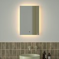 Зеркало с фацетом Defesto Glow 40x60, LED подсветка, ИК-выключатель, тёплый белый свет DF 2512R
