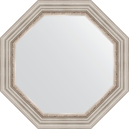Зеркало Evoform Octagon 710x710 в багетной раме 88мм, римское серебро BY 7343