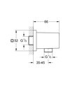 Подключение для душевого шланга Grohe Euphoria Cube, DN 15 27704000