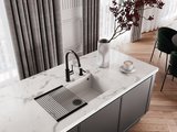 Смеситель для кухни Omoikiri Okawa 2 Plus GM, подключение питьевой воды, воронёная сталь 4994550