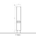 Шкаф-пенал напольный Verona VERONA, 1820x300, 2 дверцы, петли слева VN312L
