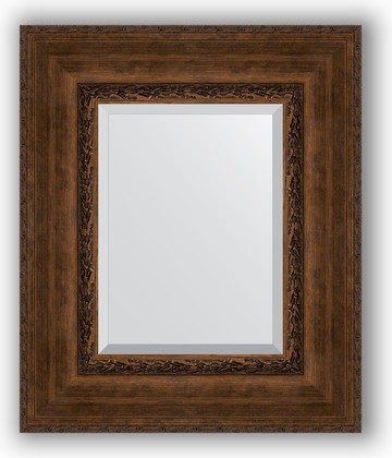 Зеркало Evoform Exclusive 520x620 с фацетом, в багетной раме 120мм, состаренная бронза с орнаментом BY 3377