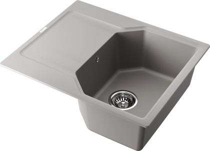 Кухонная мойка Omoikiri Yonaka 61-GR, с крылом, Artgranit, серый 4993636