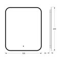 Зеркало с окантовкой Defesto Aura 50x60, LED подсветка, ИК-выключатель, тёплый белый свет DF 2973R