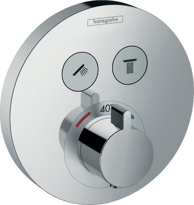 Термостат для душа Hansgrohe ShowerSelect S, 2 потребителя, СМ, хром 15743000