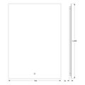 Зеркало с фацетом Defesto Glow 70x100, LED подсветка, сенсорный выключатель, нейтральный белый свет DF 2509S