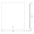 Зеркало с фацетом Defesto Glow 60x70, LED подсветка, ИК-выключатель, нейтральный белый свет DF 2506R