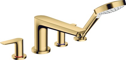 Смеситель на борт ванны Hansgrohe Talis E, на 4 отверстия, полированное золото 71748990