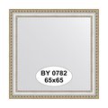 Зеркало Evoform Definite 650x650 в багетной раме 60мм, золотые бусы на серебре BY 0782