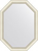 Зеркало Evoform Octagon 61x81, восьмиугольное, в багетной раме, белый с серебром 60мм BY 7435