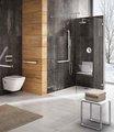 Стульчик для ванной комнаты Provex Serie 500, хром, тёмно-серый 5035 SH 05 PM