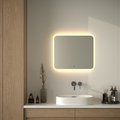 Зеркало с матированием и LED-подсветкой Defesto, 23W, 70x60см, ИК-выключатель, тёплый белый свет DF 3816RH