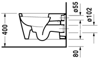 Унитаз подвесной с вертикальным смывом Duravit STARCK 1 2100900641