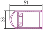 Модуль скрытого подключения Сунержа для МЭМ, d28мм, полированная сталь 00-1522-0028