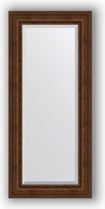 Зеркало Evoform Exclusive 720x1620 с фацетом, в багетной раме 120мм, состаренная бронза с орнаментом BY 3585