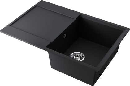Кухонная мойка Omoikiri Daisen 78-BL, с крылом, чёрный 4993327