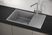 Кухонная мойка Granula Estetica ES-7807, 780x500, с крылом, кварц, Алюминиум 7807, АЛЮМИНИУМ