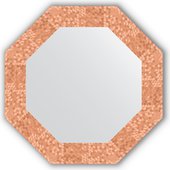 Зеркало Evoform Octagon 530x530 в багетной раме 70мм, соты медь BY 3742