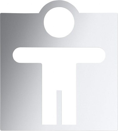 Табличка на дверь Bemeta Hotel Мужской туалет, хром 111022032