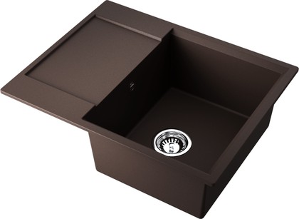 Кухонная мойка Omoikiri Daisen 65T-DC Tetogranit, с крылом, тёмный шоколад 4993518