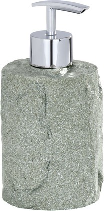 Дозатор для жидкого мыла Wenko Rocks настольный, полирезин, серый 20033100