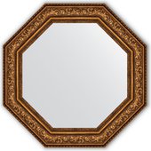 Зеркало Evoform Octagon 806x806 в багетной раме 109мм, виньетка состаренная бронза BY 3858