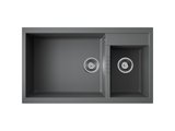 Кухонная мойка Omoikiri Tedori 86-2-LB-PL, две чаши, Tetogranit, платина 4993939