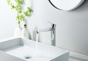 Смеситель для раковины Aquatek Лугано 217, высокий, без донного клапана, хром AQ1704CR