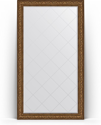 Зеркало Evoform Exclusive-G Floor 1150x2050 пристенное напольное, с гравировкой, в багетной раме 109мм, виньетка состаренная бронза BY 6377
