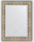 Зеркало Evoform Exclusive-G 800x1070 с гравировкой, в багетной раме 106мм, барокко серебро BY 4209