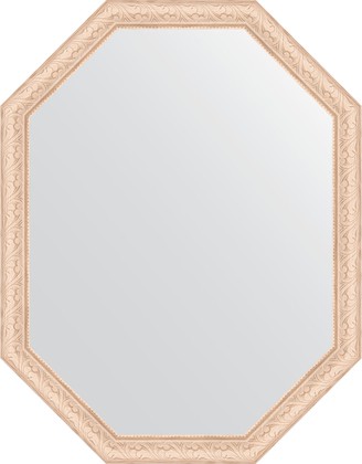 Зеркало Evoform Polygon 700x900 в багетной раме 57мм, беленый дуб BY 7036