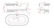 Ванна Astra-Form Шарм 170x80, овальная, литьевой мрамор 01010017