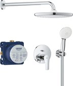 Набор для душа скрытого монтажа Grohe Eurosmart Tempesta 250, смеситель встраиваемый, верхний душ, ручной душ, хром 25288000