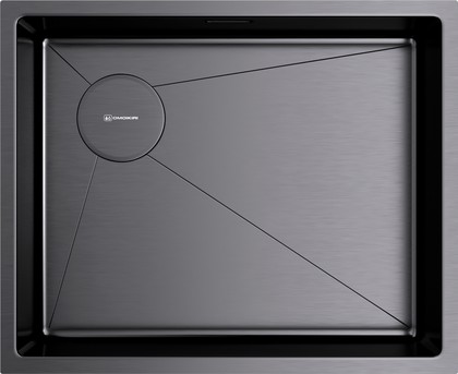 Кухонная мойка Omoikiri Taki 54-U/IF-L Side SF GM, слив слева, воронёная сталь 4997581