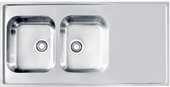 Кухонная мойка Alveus Classic Pro 100, 1200x600, двойная, накладная, с крылом, нержавеющая сталь 1130474