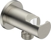 Выход из стены AQUAme Siena с держателем ручного душа, никель шлифованный AQM8714BN