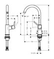Смеситель для раковины Hansgrohe Talis 210, Push-Open, хром 32080000