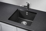 Кухонная мойка Granula 4451, 455x460, универсальный монтаж, кварц, Чёрный 4451, ЧЁРНЫЙ