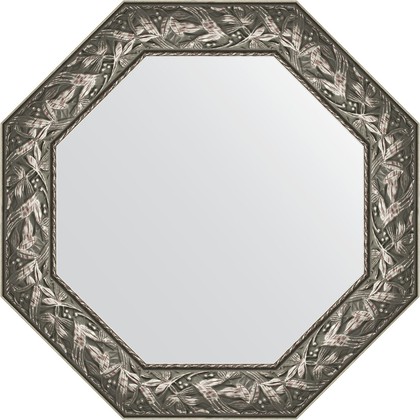Зеркало Evoform Octagon 730x730 в багетной раме 99мм, византия серебро BY 7373