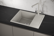 Кухонная мойка Granula Estetica ES-6202, 620x500, с крылом, кварц, Базальт 6202, БАЗАЛЬТ