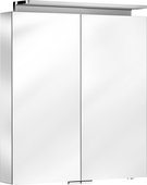 Зеркальный шкаф Keuco Royal L1, 800x742, с подсветкой, 2 поворотные дверцы, алюминий серебристый 13603 171301