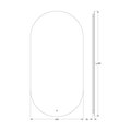 Зеркало Defesto Opti 60x120, LED подсветка, сенсорный выключатель, тёплый белый свет DF 2916S